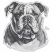 Geweldige Engelse Bulldog Sticker (Voorkant)