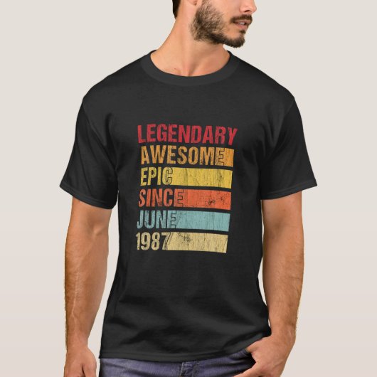  Geweldige epic sinds juni 1987 Bir T-shirt (Voorkant)
