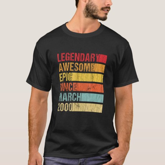 Geweldige epic sinds maart 2000 ii T-shirt (Voorkant)
