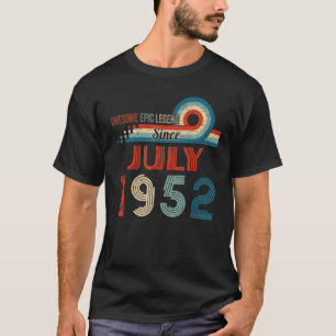 Geweldige epische legende sinds juli 1952 70ste ve t-shirt
