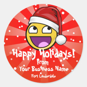Geweldige Face Meme Santa Hat Business Stickers