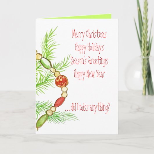 Geweldige Feestdagen Kaart (Voorkant)