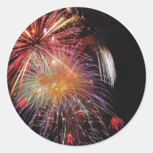 Geweldige Fireworks Night Ronde Sticker
