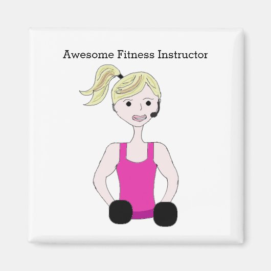 Geweldige fitnessinstructeur magneet (Voorkant)