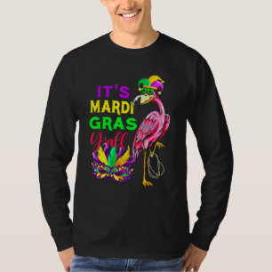 Geweldige Flamingo Mardi Gras Funny Carnival Party T-shirt
