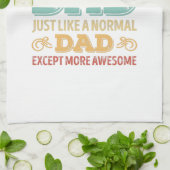 Geweldige Flying Fathers Day Funny Gift Theedoek (Gevouwen)