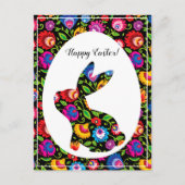 Geweldige Folklore Easter bunny, aanpasbaar Briefkaart (Voorkant)