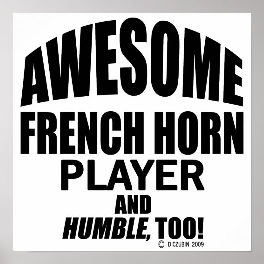 Geweldige Franse Horn Player Poster (Voorkant)