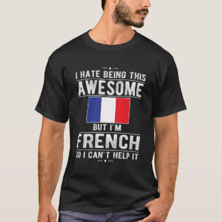 Geweldige Franse vlag Frankrijk Franse roots T-shirt
