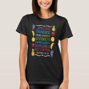 Geweldige galatianen, vruchten van de gedistilleer t-shirt