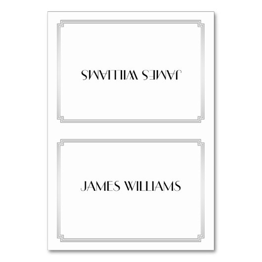 Geweldige Gatsby Art Deco Silver Place-Kaarten Kaart (Voorkant)