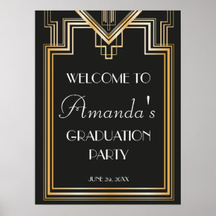 Geweldige Gatsby geïnspireerd Welkomssignaal van A Poster