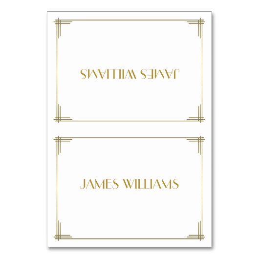 Geweldige Gatsby Gold Art Deco Kaarten voor het in (Voorkant)