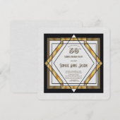 Geweldige Gatsby Gold White Art Deco 50th Birthday Kaart (Voorkant / Achterkant)