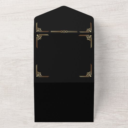 Geweldige Gatsby Save the Date RSVP All In One Uitnodiging (Buitenkant)