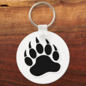 Geweldige Gay Beer Claw B&W 3D-effect Sleutelhanger (Voorkant)