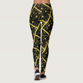 Geweldige Geel Universum Abstract Print Leggings (Achterkant)