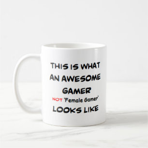 geweldige geen vrouw gamer koffiemok
