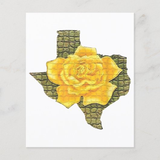 Geweldige gele roos van de Texas Pattern-bloem (Voorkant)