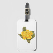 Geweldige gele roos van de Texas Pattern-bloem Bagagelabel (Voorkant (verticaal))