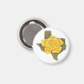 Geweldige gele roos van de Texas Pattern-bloem Magneet (Voorkant / Achterkant)