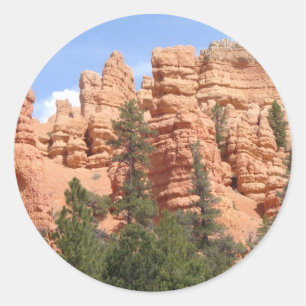 Geweldige geologische formaties in Red Canyon, Uta Ronde Sticker