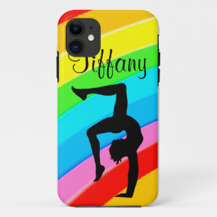 GEWELDIGE GEPERSONALISEERD GYMNASTIEK REGENBOOG IP iPhone 11 HOESJE