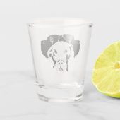 Geweldige gestapte puppy met stars heet glas (Achterkant)