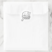 Geweldige getal ronde sticker (Tas)