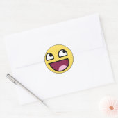 geweldige gezicht geweldige ronde sticker (Envelop)