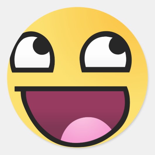 Geweldige gezicht - Hoge kwaliteit HD Ronde Sticker (Voorkant)