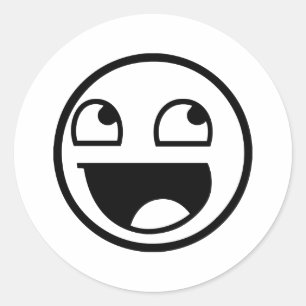 Geweldige gezicht ronde sticker