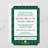 Geweldige gezicht St. Patrick's Day Party Uitnodig Kaart (Achterkant)