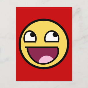 Geweldige gezichtsBriefkaart Briefkaart