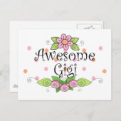 Geweldige Gigi T-Shirt Briefkaart (Voorkant / Achterkant)