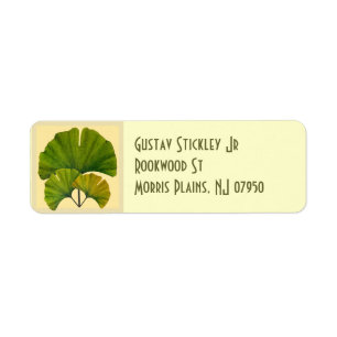 Geweldige Ginkgo-kunst voor uw kunst en ambachten Etiket