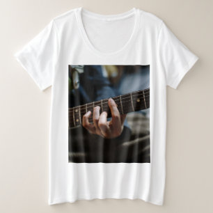 Geweldige gitaar grote maat t-shirt