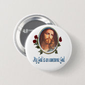 Geweldige God Ronde Button 5,7 Cm (Voorkant /achterkant)