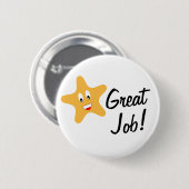Geweldige Gold Star Ronde Button 5,7 Cm (Voorkant /achterkant)