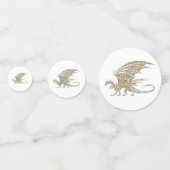 Geweldige Golden Mosaic Dragon Confetti (Achterkanten)