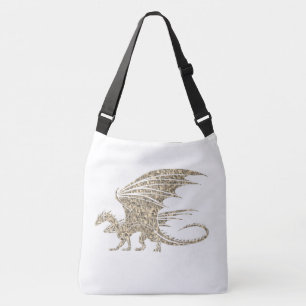 Geweldige Golden Mosaic Dragon Crossbody Tas