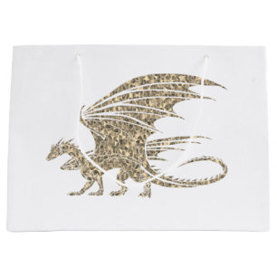 Geweldige Golden Mosaic Dragon Groot Cadeauzakje