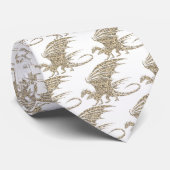 Geweldige Golden Mosaic Dragon Stropdas (Opgerold)