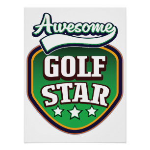 Geweldige Golf Ster Perfect Poster