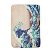 Geweldige golf van Kanagawa  Japanse afdrukkunst Badmat (Voorkant Verticaal)