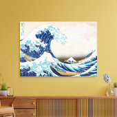 Geweldige golf van Kanagawa  Japanse boetes Canvas Afdruk (Insitu (Woonkamer))