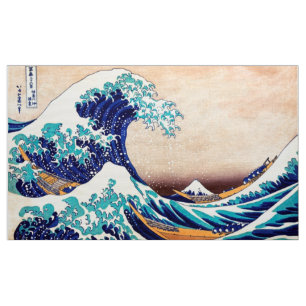 Geweldige golf van Kanagawa Japanse  kunst Stof