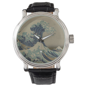 Geweldige golf van Kanagawa  kunst Horloge