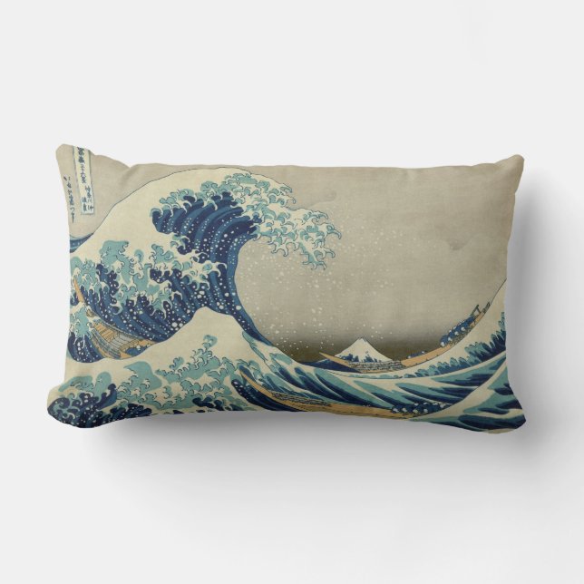 Geweldige golf van Kanagawa Pillow Kussen (Voorkant)