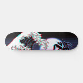 Geweldige golf van Kanagawa Vaporwave Skateboard (Horizontaal)